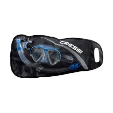 Набор маска MATRIX + трубка GAMMA цвет прозрачный силикон / синий Cressi DS302501
